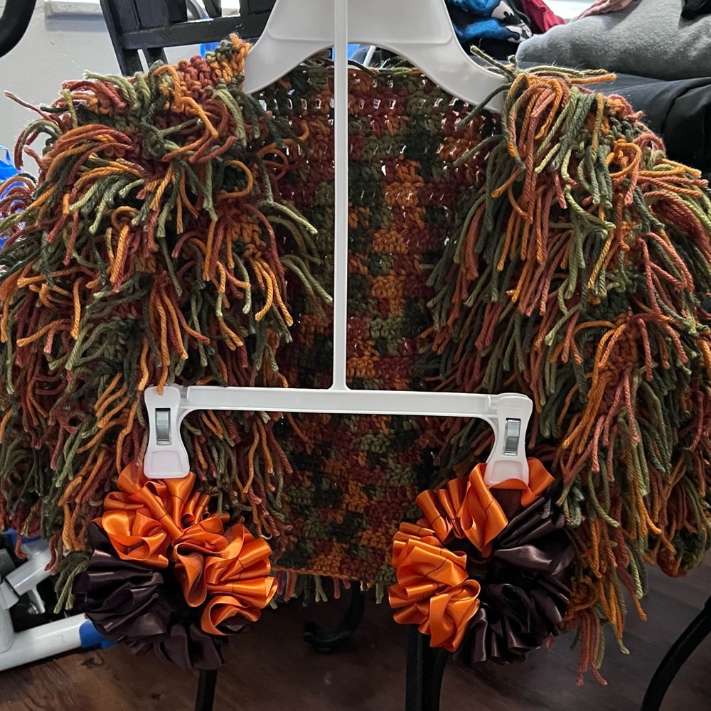 Multicolor Knit Fringe Sweater